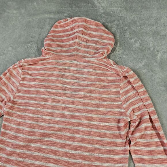 Jean Pierre Klifa Sheer Hoodie Womens Sz Small Pink Coastal Beach Preppy Tunic - Picture 11 of 13